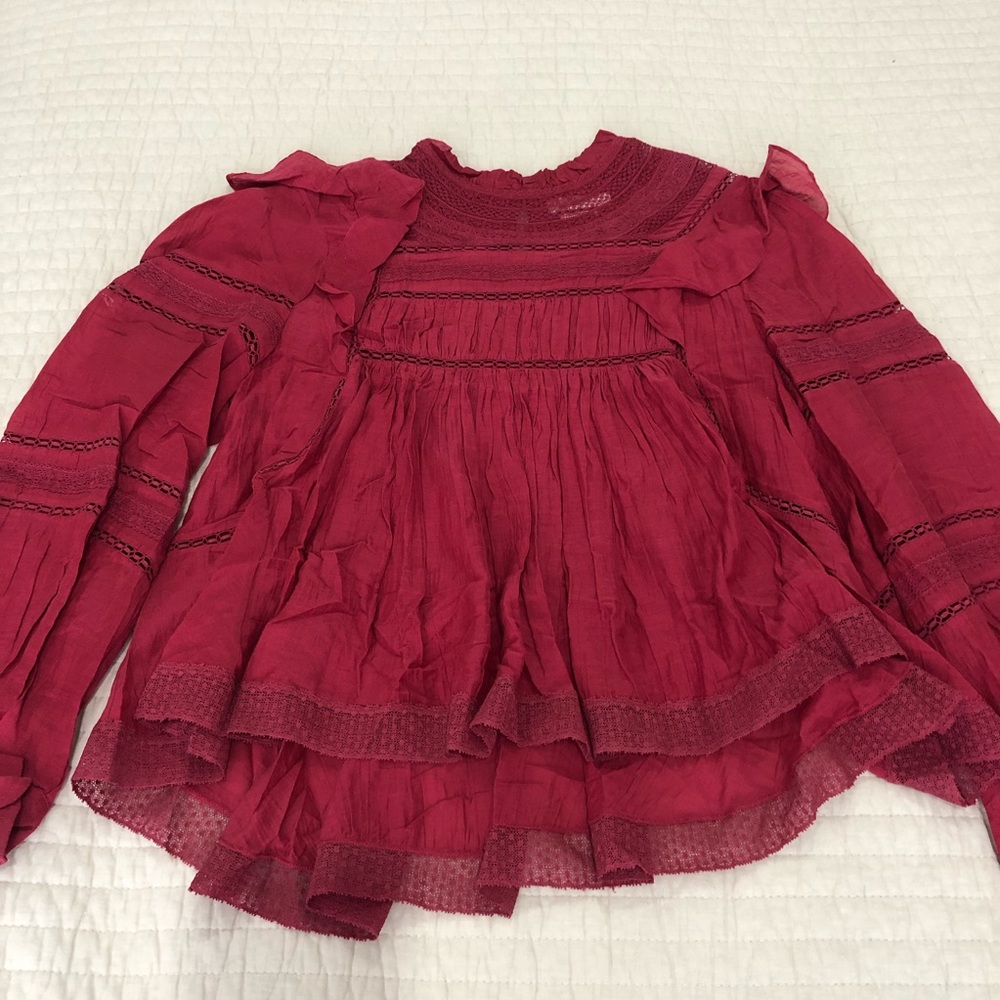 Isabel Marant Red Blouse - Picture 2 of 6